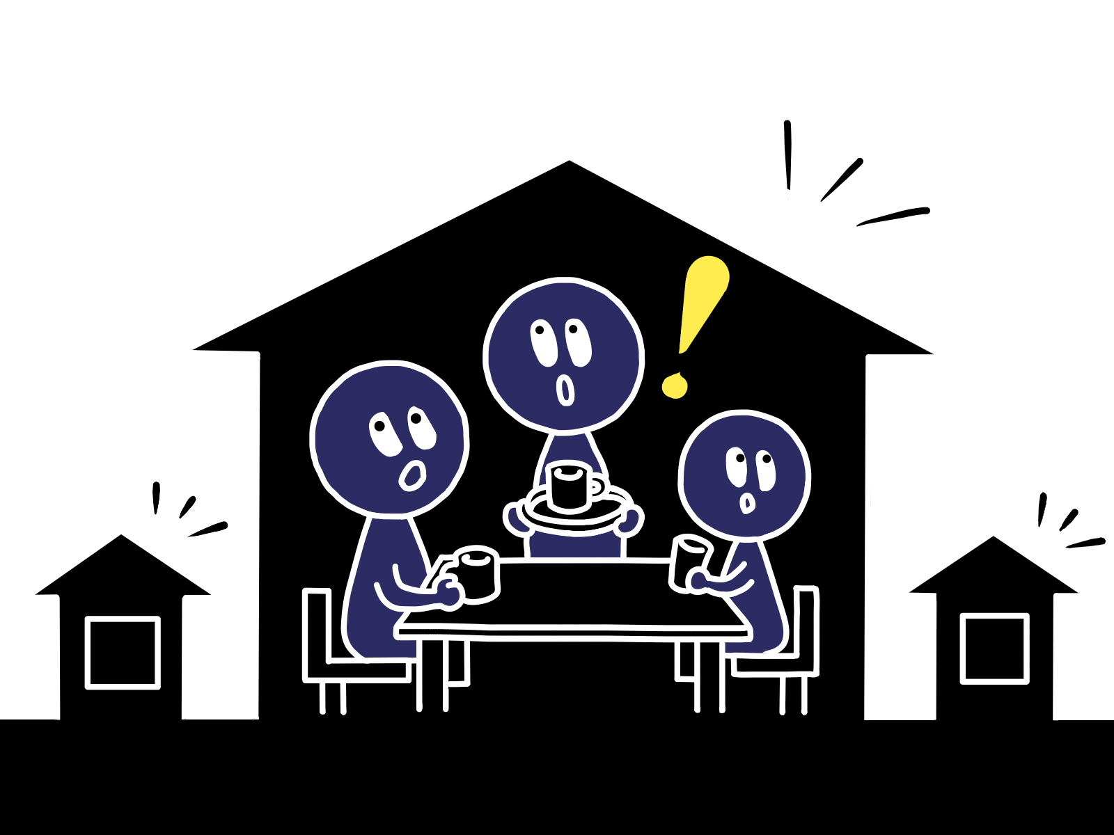 停電時のイラスト画像